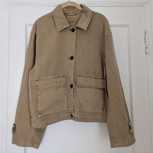 Gap Relaxed Utility Jacket Tan/Khaki Women's Large
